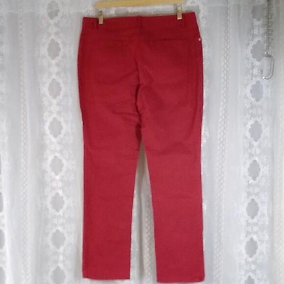 J.jill Authentic Fit Slim Strech Rare Color Red Women's Pants Size 12 Vintage - Picture 5 of 13